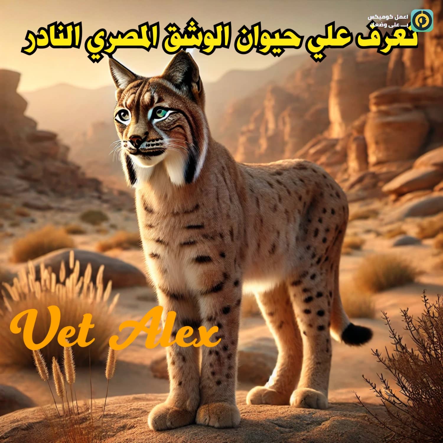 حيوان الوشق المصري النادر